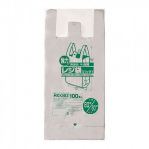 ジャパックス レジ袋 関東80号/関西80号 半透明 100枚×5冊 RKK80 /a