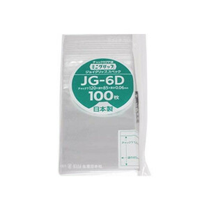 まとめ得 セイニチ チャック付ポリエチレン袋 ミニグリップジョイグリップスペック 0.06タイプ JG-6D 100枚 x [12個] /a