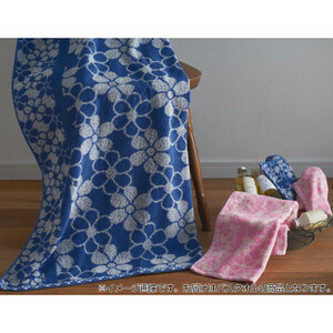 金本徳　Edel(エーデル)　バスタオル　綿100％　Blue(ブルー)＆Pink(ピンク)　12枚セット(2色×6枚)　No.12-1000 /a