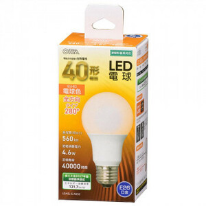 まとめ得 OHM LED電球 A形 E26 40形相当 全方向 電球色 LDA5L-G AG52 x [4個] /a