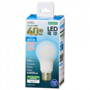 まとめ得 OHM LED電球 A形 E26 40形相当 全方向 昼光色 LDA5D-G AG52 x [10個] /a