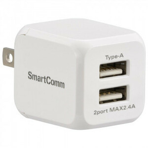 OHM SmartComm USBかんたん充電 TypeA2ポート 最大12W MAV-AU224N /a