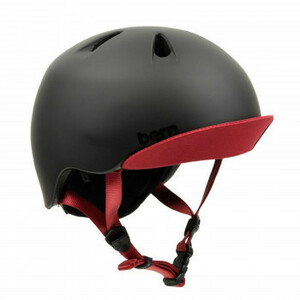 bern bar nNINO helmet Kids XS/S size Matte Black/Red Visor BE-VJBMBRV-11 /a