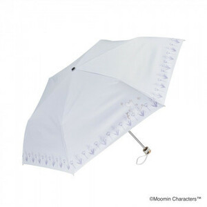 MOOMIN 晴雨兼用傘 折りたたみ傘 50cm ムーミンと花畑 ホワイト S350-0812WH1-BG /a