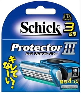 まとめ得 プロテクタースリー替刃（４コ入） 　 シック(Schick) 　 男性用カミソリ x [2個] /h