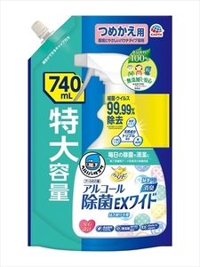 まとめ得 ヘルパータスケ らくハピ アルコール除菌EXワイド つめかえ 740mL 　 消毒用アルコール x [6個] /h