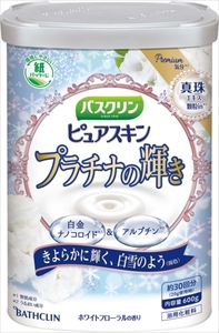 まとめ得 バスクリン　ピュアスキン　プラチナの輝き　６００ｇ 　 バスクリン 　 入浴剤 x [6個] /h