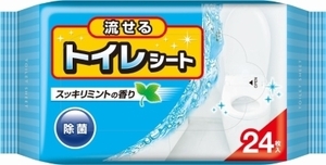 まとめ得 流せるトイレシート２４枚 　 コットンラボ 　 掃除用品 x [30個] /h