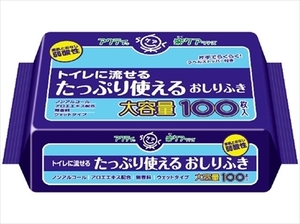 まとめ得 アクティトイレに流せるおしりふき１００枚 　 日本製紙クレシア 　 おしりふき x [5個] /h