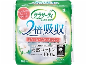 まとめ得 サラサーティコットン１００　２倍吸収４０個 　 小林製薬 　 生理用品 x [12個] /h