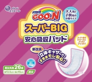 まとめ得 グ～ン　スーパーBIG安心吸収パッド 　 大王製紙 　 オムツ x [6個] /h