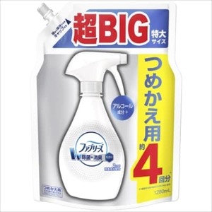 ファブリーズスプレーＷ除菌　　無香料　アルコール成分入りつめかえ用４回分 　Ｐ＆Ｇ 　芳香剤 /h