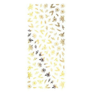  summarize profit TSUMEKIRA( tab kila) nail sticker Vicky Wu produce 4 Spring flower paradise 2 Gold SG-VIW-105 x [4 piece ] /a