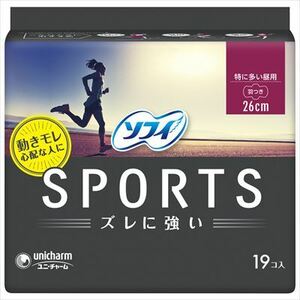 まとめ得 ソフィSPORTS260羽つき19枚 　 ユニ・チャーム（ユニチャーム） 　 生理用品 x [16個] /h