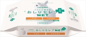 まとめ得 ネピアおしりセレブウエット薬用詰替え 60枚　 王子ネピア 　 ウェットティッシュ x [8個] /h