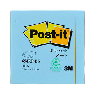 まとめ得 3M Post-it ポストイット 再生紙 ノート ブルー 3M-654RP-BN x [6個] /l