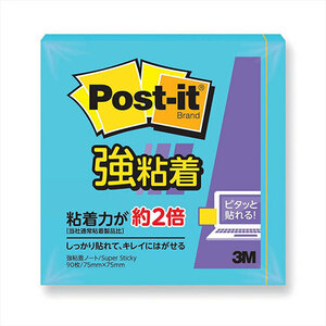 まとめ得 3M Post-it ポストイット 強粘着 ノート エレクトリックブルー 3M-654SS-B x [6個] /l