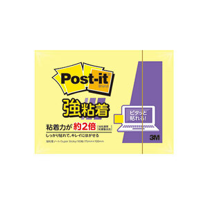 まとめ得 3M Post-it ポストイット 強粘着ノート パステルカラー イエロー 3M-657SS-RPY x [4個] /l