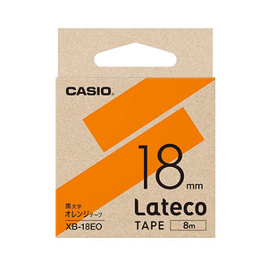 まとめ得 カシオ計算機 Lateco 詰め替え用テープ 18mmオレンジテープ黒文字 XB-18EO x [3個] /l