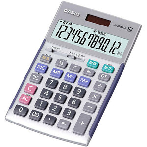 まとめ得 カシオ計算機 CASIO 実務電卓(検算タイプ) ジャストタイプ12桁 シルバー JS-20WKA-SR-N x [2個] /l