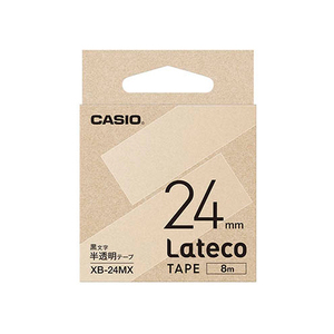 まとめ得 カシオ計算機 Lateco専用詰替用テープ/半透明に黒文字/24mm XB-24MX x [3個] /l