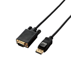 まとめ得 エレコム 変換ケーブル DisplayPort-VGA 2.0m ブラック CAC-DPVGA20BK x [2個] /l