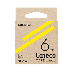 まとめ得 カシオ計算機 Lateco 詰め替え用テープ 6mm 黄テープ 黒文字 XB-6YW x [3個] /l