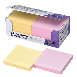 3M Post-it ポストイット エコノパック強粘着ノート パステルカラーY/P 3M-6541SS-RPYP /l