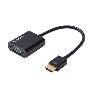 エレコム 変換アダプタ HDMI-VGA ブラック AD-HDMIVGABK2 /l