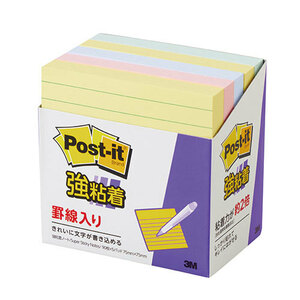 3M Post-it ポストイット 強粘着ノート 罫線入 パステルカラー混色 3M-630-5SSAP /l