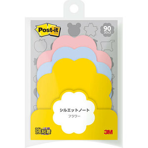 まとめ得 3M Post-it ポストイット シルエットノート 強粘着 フラワー 3M-SSS-FLR x [4個] /l