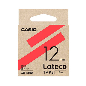 まとめ得 カシオ計算機 Lateco 詰め替え用テープ 12mm 赤テープ 黒文字 XB-12RD x [2個] /l