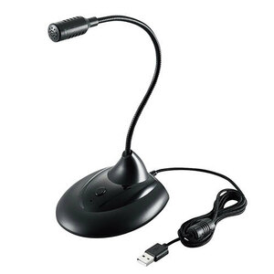 エレコム スタンドマイク フレキシブルアーム ミュートボタン USB LED表示 通話 ブラック WEB会議 PS4/5 Nintendo Switch HS-MC07UBK /l