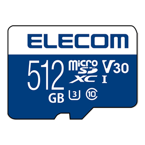エレコム マイクロSDカード 512GB class10対応 高速データ転送 読み出し80MB/s 書き込み60MB/s データ復旧サービス MF-MS512GU13V3R /l