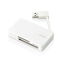 まとめ得 エレコム USB2.0対応メモリカードリーダー/ケーブル収納型タイプ MR-K304WH x [2個] /l_画像1