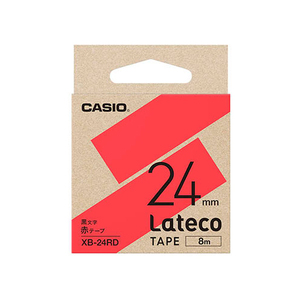 まとめ得 カシオ計算機 Lateco専用詰替用テープ/赤に黒文字/24mm XB-24RD x [3個] /l