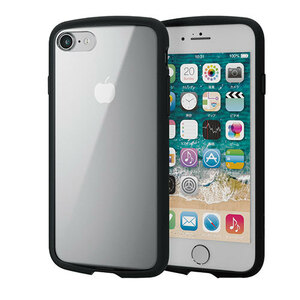 エレコム iPhone SE 第3世代 ハイブリッドケース TOUGH SLIM LITE フレームカラー ブラック PM-A22STSLFCBK /l