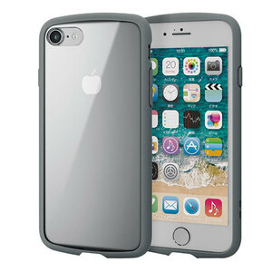 エレコム iPhone SE 第3世代 ハイブリッドケース TOUGH SLIM LITE フレームカラー グレー PM-A22STSLFCGY /l