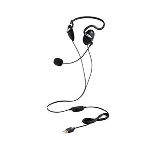 エレコム 両耳USBネックバンドヘッドセット HS-NB03SUBK /l