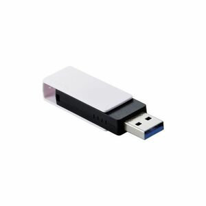 エレコム キャップ回転式USBメモリ(ホワイト) MF-RMU3B128GWH /l