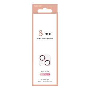 エレコム iPhone 15/iPhone 15 Plus レンズカバー ガラス &me グリッター PM-A23AFLLP1PGG /l