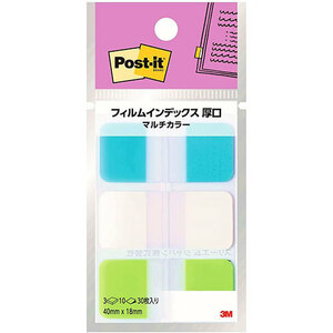 まとめ得 3M Post-it ポストイット フィルムインデックス 厚口 マルチカラー4 3M-686MC-4 x [4個] /l