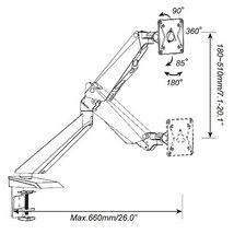 Lumen ルーメン LED搭載ゲーミングモニターアーム　ホワイト MA-GS108WH /l_画像6