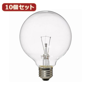 YAZAWA 10個セット ボール電球40W形クリア　GC100V38W95X10 /l