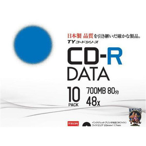 100枚セット(10枚X10個) HI DISC CD-R(データ用)高品質 TYCR80YP10SCX10 /l