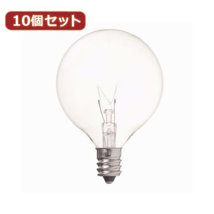 YAZAWA 10個セット ベビーボール球10WクリアE12 G501210CX10 /l