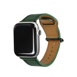 まとめ得 EGARDEN GENUINE LEATHER STRAP for Apple Watch 41/40/38mm Apple Watch用バンド ディープグリーン EGD20603AW x [2個] /l