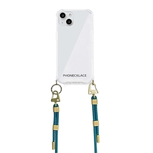 まとめ得 PHONECKLACE クロスボディストラップ付きクリアケース for iPhone 13 Sea PN21595i13SE x [2個] /l