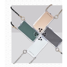 まとめ得 PHONECKLACE チェーンショルダーストラップ付きクリアケース for iPhone 13 Pro Max シルバー PN21613i13PMSV x [2個] /l_画像3