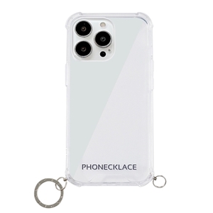 まとめ得 PHONECKLACE ストラップ用リング付きクリアケース for iPhone 13 Pro シルバーチャーム PN21610i13PSV x [2個] /l
